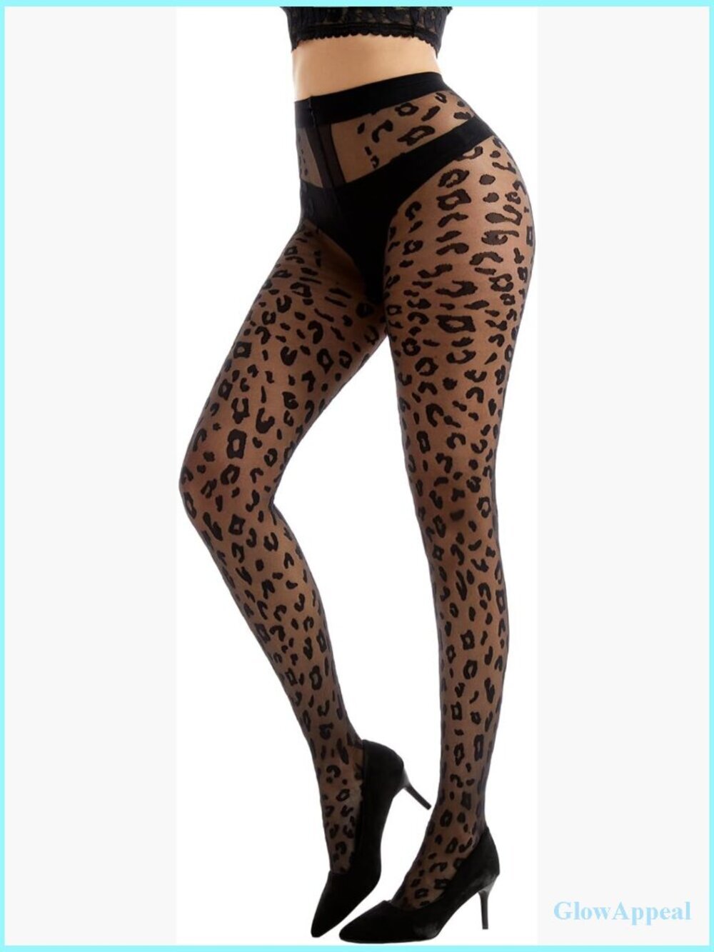 Patterned High Rise Tights 15 Denier Sheer Pantyhose